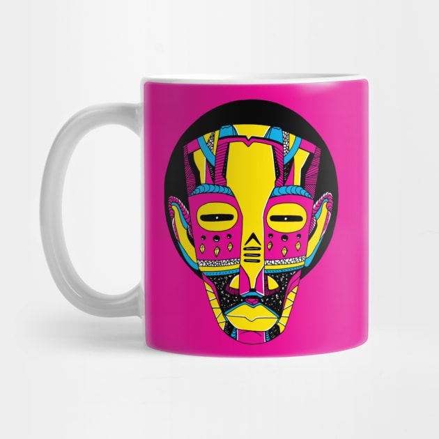 CMYK African Mask No 3 by kenallouis